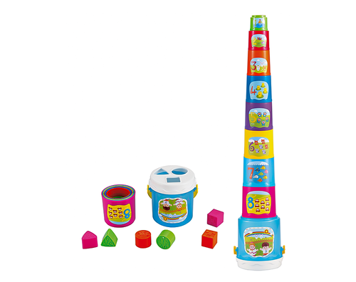 הכנס צורה ומגדל לכוסות