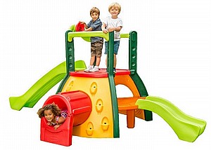 מתקן פעילות עגול מגלשה ומנהרה