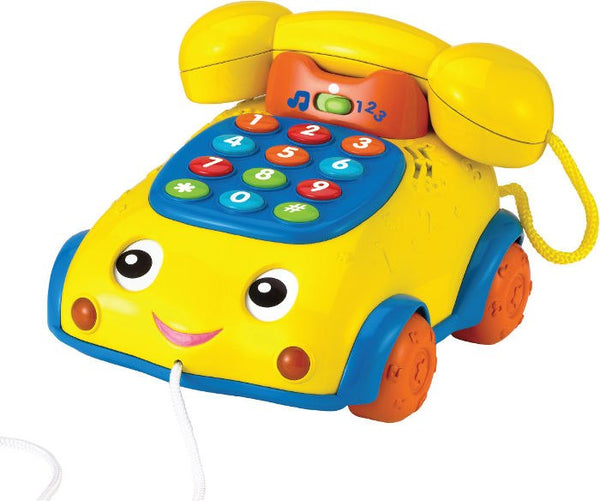 טלפון קולות צהוב נגרר